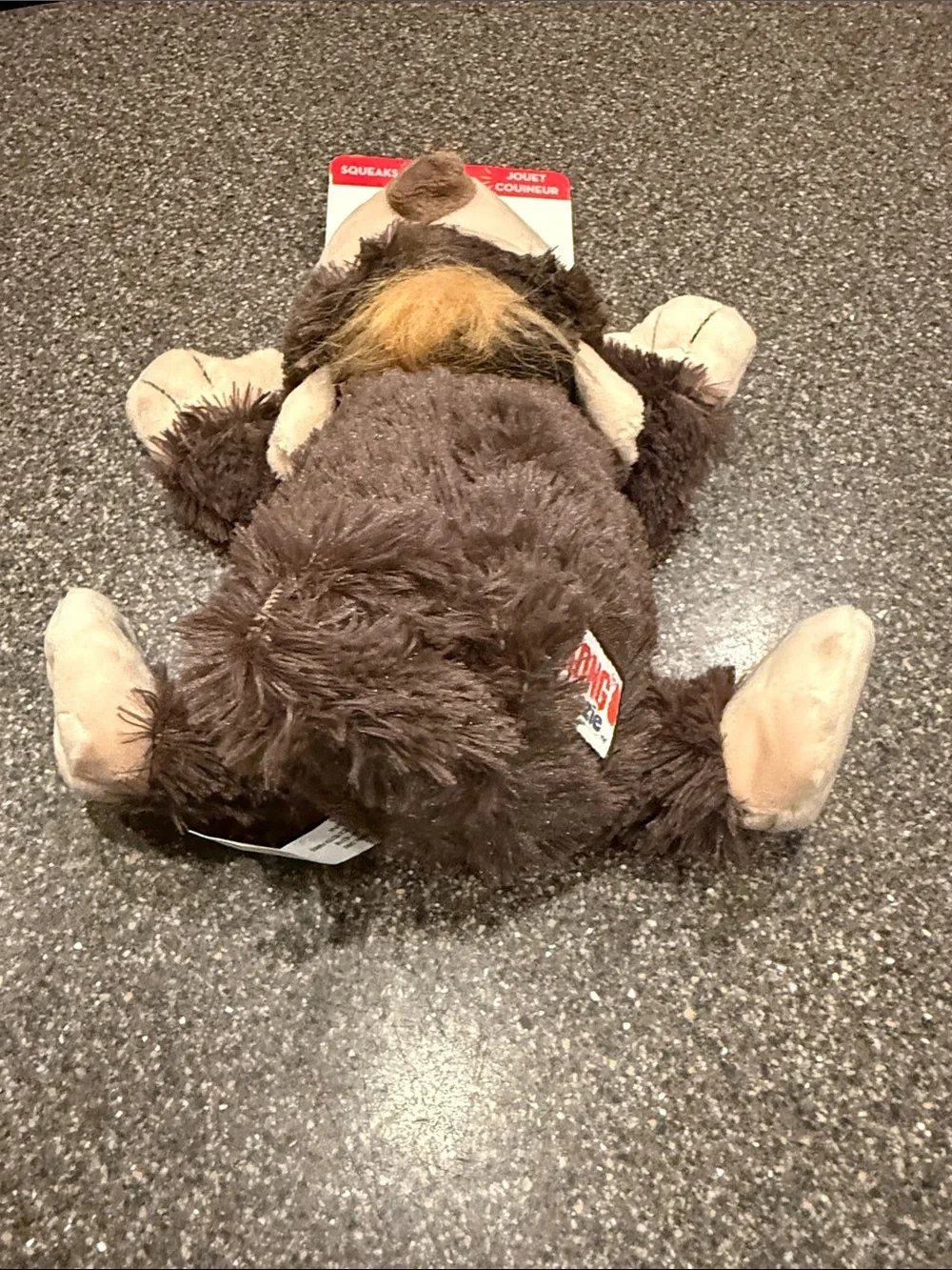 KONG Plush Monkey Dog Toy — Brown/Tan